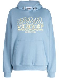 CHOCOOLATE hoodie en coton à logo brodé - Bleu