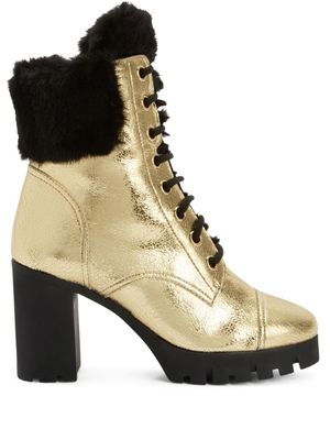 Giuseppe Zanotti bottines Moyra 90mm à effet métallisé - Or