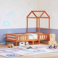 Bedframe met huisje massief grenenhout wasbruin 100x200 cm