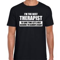 I'm the best therapist t-shirt zwart heren - De beste therapeut cadeau