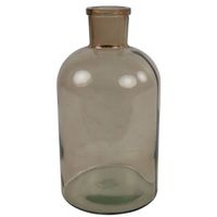 Countryfield vaas - lichtbruin/transparant - glasA - apotheker fles - D14 x H27 cm - Vazen - thumbnail