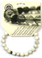 Steengoed Armband 8 mm howliet wit (1 st)