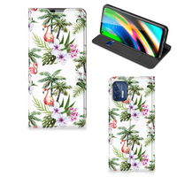 Motorola Moto G9 Plus Hoesje maken Flamingo Palms