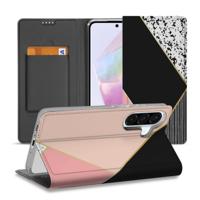 Samsung Galaxy A56 | A36 Stand Case Zwart Roze Vormen