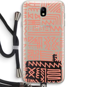 Marrakech Pink: Samsung Galaxy J7 (2017) Transparant Hoesje met koord
