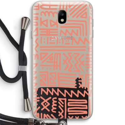 Marrakech Pink: Samsung Galaxy J7 (2017) Transparant Hoesje met koord