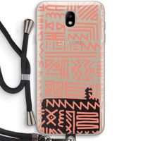 Marrakech Pink: Samsung Galaxy J7 (2017) Transparant Hoesje met koord