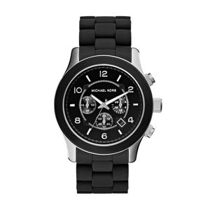 Horlogeband Michael Kors MK8107 Staal/Silicoon Zwart 24mm