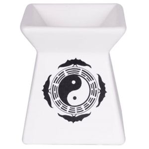 Geurolie brander/verdamper - 7 x 8 cm - voor etherische olie - ying yang