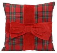 Kussen katoen L60b40h10 cm rood Decoris - Decoris