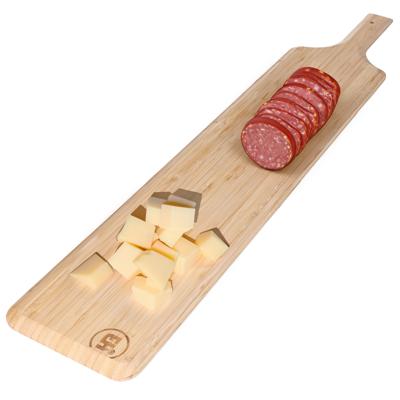 Serveerplank/amuse/tapas hapjes plank - 75 x 14 x 1,5 cm - bamboe hout - borrelplank - rustiek