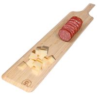 Serveerplank/amuse/tapas hapjes plank - 75 x 14 x 1,5 cm - bamboe hout - borrelplank - rustiek
