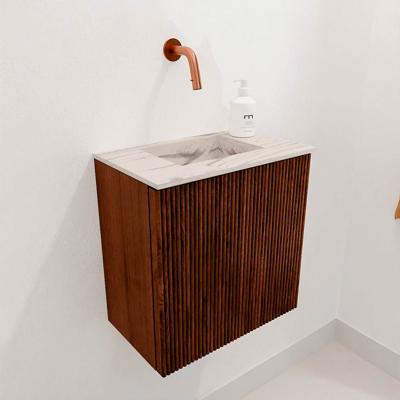 Toiletmeubel Mondiaz Joya Dlux | 40 cm | Meubelkleur Ruby | Faye wastafel Nata Wasbak Midden | Zonder kraangat(en)