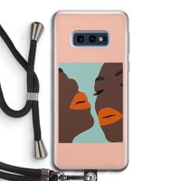 Orange lips: Samsung Galaxy S10e Transparant Hoesje met koord