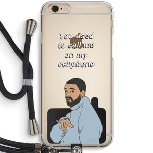 Hotline bling: iPhone 6 / 6S Transparant Hoesje met koord