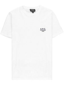 A.P.C. t-shirt en coton Raymond à logo brodé - Blanc