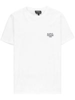 A.P.C. t-shirt en coton Raymond à logo brodé - Blanc