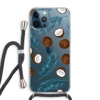 Kokosnoot roze: iPhone 12 Pro Max Transparant Hoesje met koord