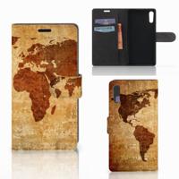 Sony Xperia XZ | Sony Xperia XZs | Flip Cover | Wereldkaart