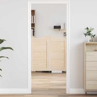 Draaideuren louvredesign 2-paar 80x80 cm massief grenenhout