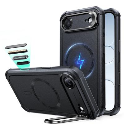 iPhone Air Cyber Tough Magnetic Case (Camera Control, Stash Stand) - Black