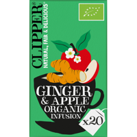 Clipper Ginger & Apple Organic Infusion 20 Stuks 40 g bij Jumbo