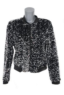 Bomberjack zilver Paillettenjasje