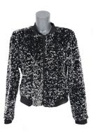 Bomberjack zilver Paillettenjasje