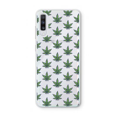 Weed: Samsung Galaxy A70 Transparant Hoesje