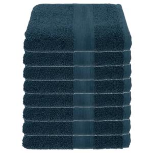 Atmosphera Badhanddoek - 8x - petrol blauw - 50 x 90 cm - katoen - 450 grams - luxe handdoek