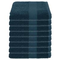 Atmosphera Badhanddoek - 8x - petrol blauw - 50 x 90 cm - katoen - 450 grams - luxe handdoek