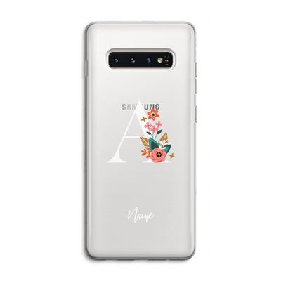 Pink Bouquet: Samsung Galaxy S10 4G Transparant Hoesje