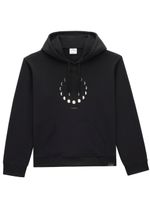 Courrèges hoodie à motif lune imprimé - Noir