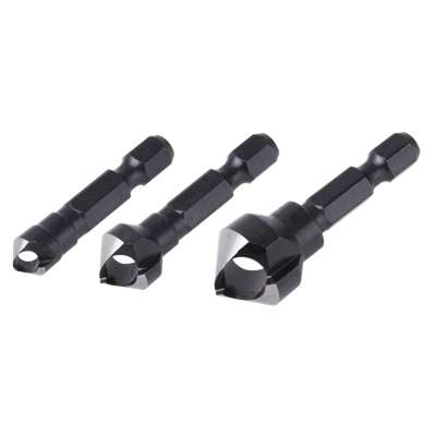 Wolfcraft Dwarsgatverzinkboren | Ø8, 12, 16mm | 3 stuks - 4375000
