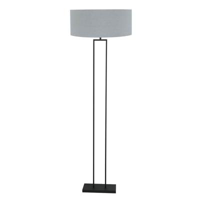 Steinhauer VloerlampStang zwart met lichtblauwe kap - 3926ZW