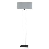Steinhauer VloerlampStang zwart met lichtblauwe kap - 3926ZW