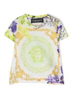 Versace Kids t-shirt à logo baroque en all over - Blanc