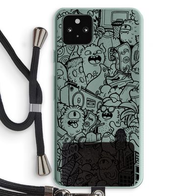 Vexx Black City : Pixel 5a 5G Transparant Hoesje met koord