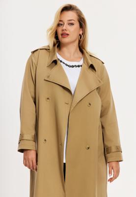 Yoek Trenchcoat mets | Bruin | Maat 54/56