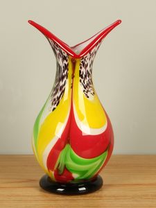 Glazen vaas meerkleurig 30 cm, SA-8