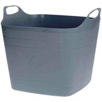 Bathroom Solutions Flexibele kuip - grijs - 40 liter - emmer - wasmand   -