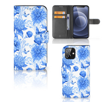 Hoesje voor iPhone 12 | 12 Pro (6.1") Flowers Blue - thumbnail
