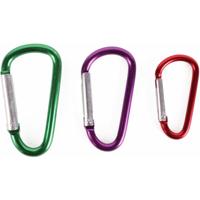 Benson Karabijnhaken - 3x stuks - musketon sleutelhanger - gekleurd