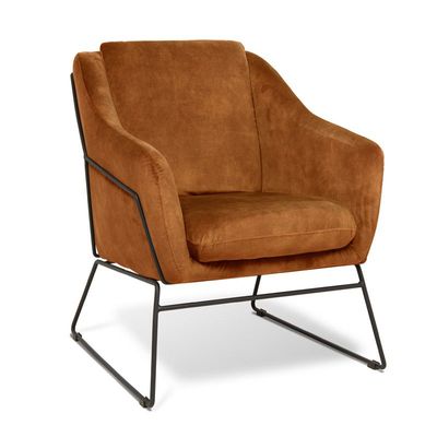 Fauteuil Maribel | Velvet | Cognac Fauteuil Maribel | Velvet | Cognac