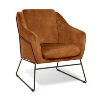 Fauteuil Maribel | Velvet | Cognac - thumbnail