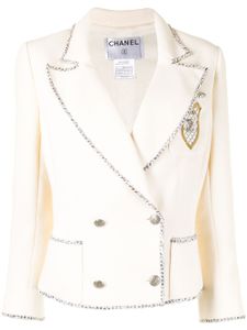 CHANEL Pre-Owned veste à boutonnière croisée (2005) - Blanc