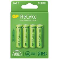 GP ReCyko 1300 Oplaadbare AA Batterijen 1300mAh - 4 stuks.