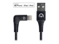 Mobilize Mobilize Strong Nylon 90° Cable Apple MFi Lightning 1.5m. 12W Black