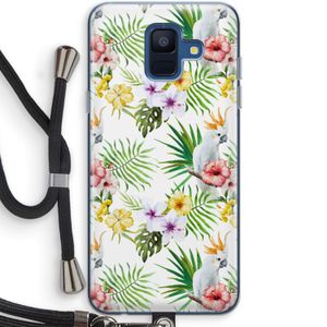 Gele kuif: Samsung Galaxy A6 (2018) Transparant Hoesje met koord
