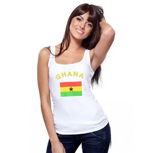 Mouwloos shirt met vlag Ghana print voor dames